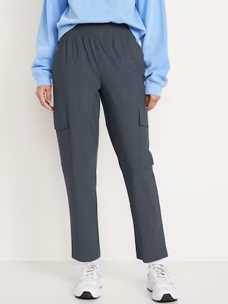High-Waisted SleekTech Cargo Ankle Pants | Old Navy (US)