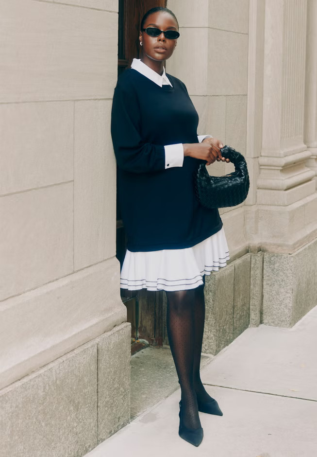 Twofer Mini Shirt Dress | Eloquii