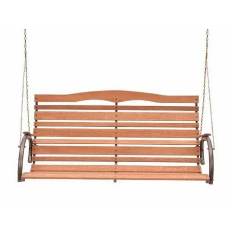 48 in. High Back Wood Swing With Chain | Walmart (US)