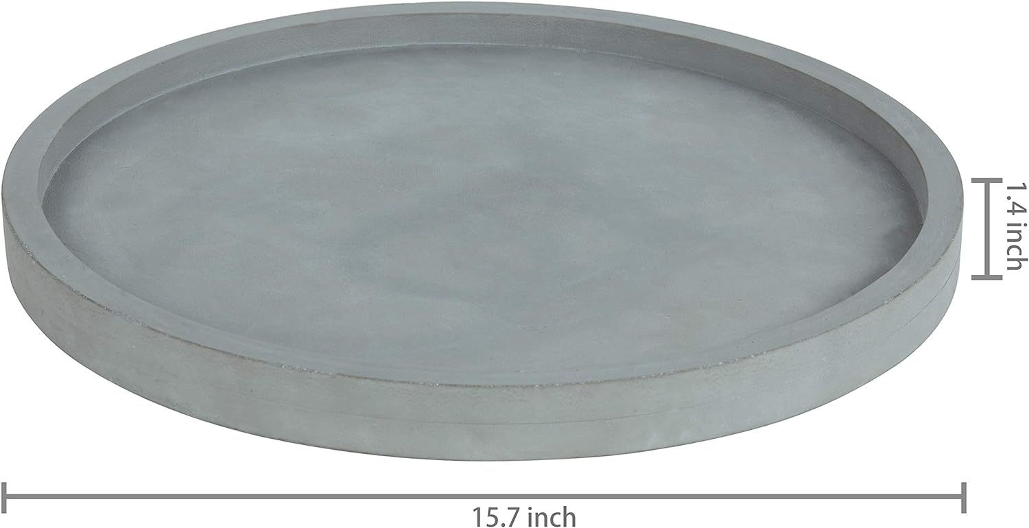 MyGift 16-Inch Concrete Grey Round Vanity Tray | Amazon (US)