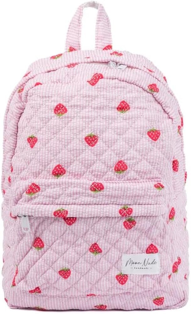 Moon Nude Quilted Backpack for Women \u2013 Cute Travel Bag, Lightweight Laptop Backpack with Poc... | Amazon (US)