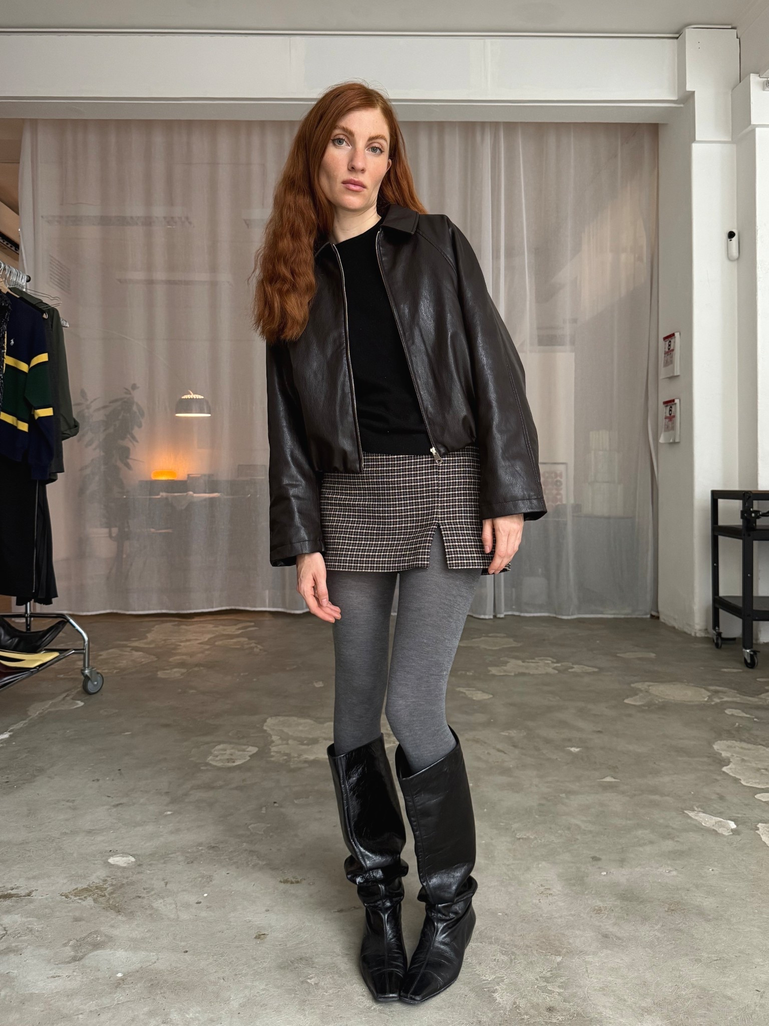 bomber leather jacket from #zara in size L! Everything else size S. Except wool tights in XL! 

#LTKwinter #LTKeurope #LTKstyletip