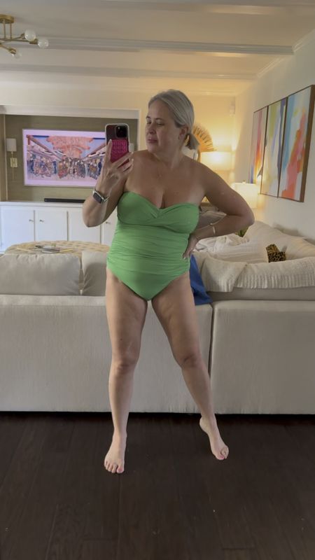 I’m starting to pack for my cruise and look for swimsuits for my midsize, thick dummy body. I love this one piece strapless swimsuit comes in so many different colors and I got it today at Dillards. Wearing my size 12.


#LTKover40 #LTKmidsize #LTKswim