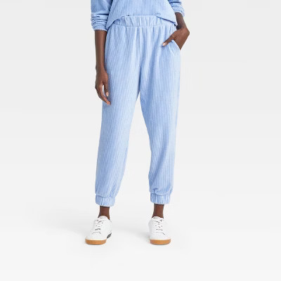 Women's High-Rise Velour Ankle Jogger Pants - A New Day™ | Target