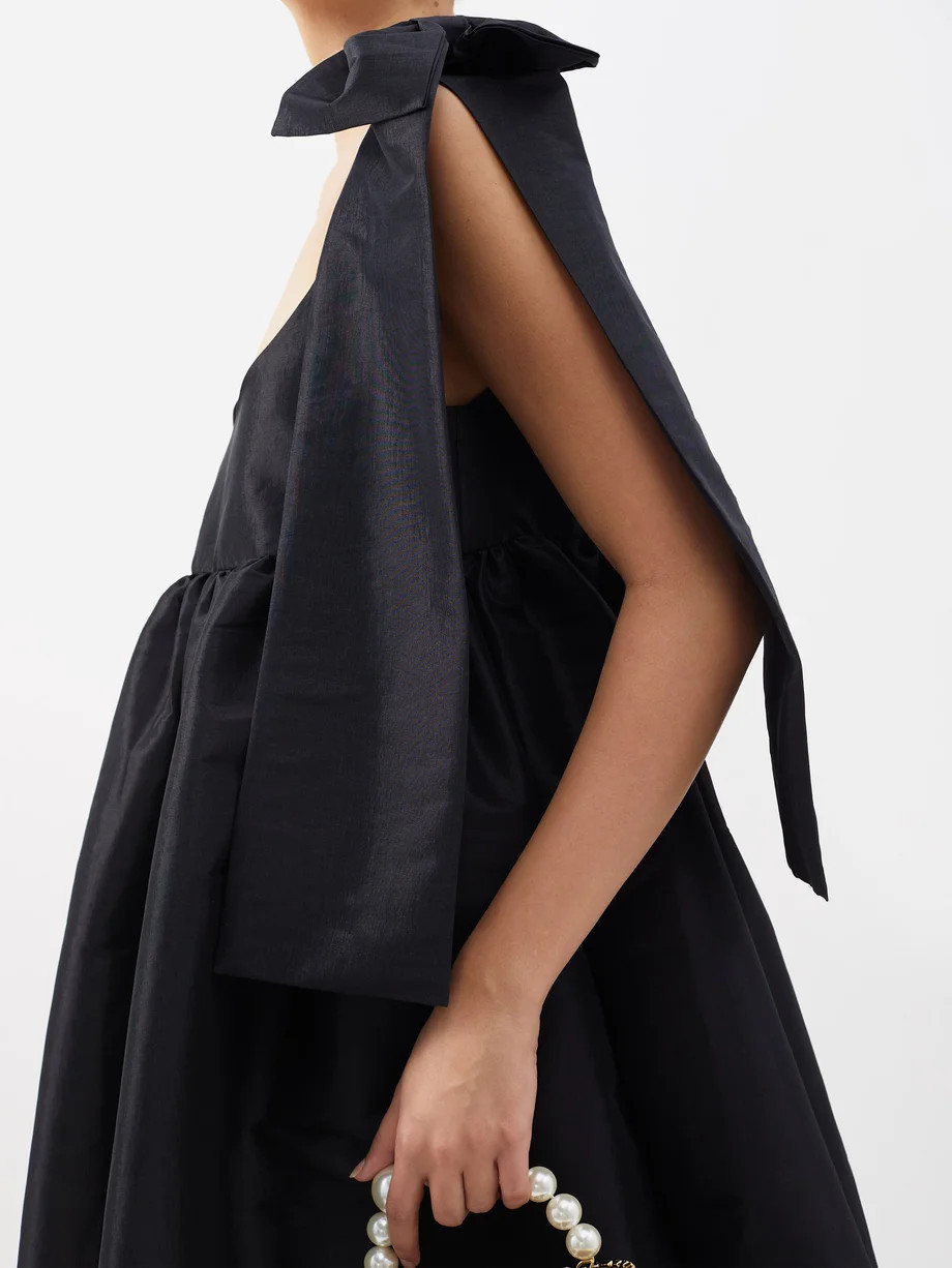 Mathilde bow-trim taffeta mini dress | Matches (US)