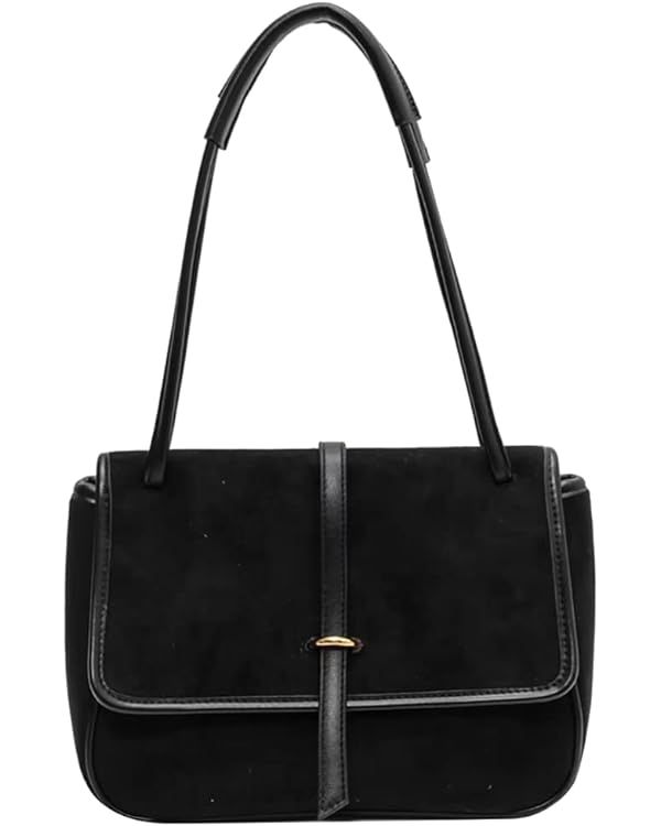Mudono Handbags for Women Soft Suede Tote Bag Spacious Square Shoulder Purse Vintage Crossbody Me... | Amazon (US)