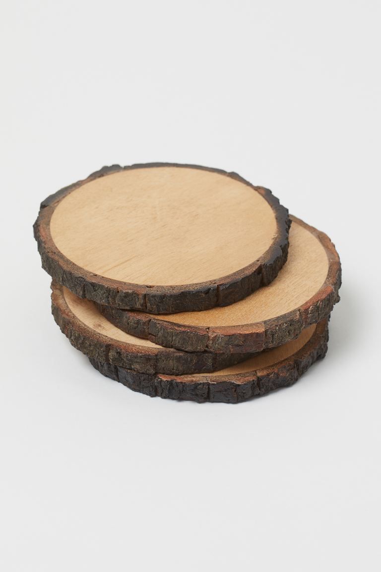 4-pack Wooden Coasters | H&M (US + CA)