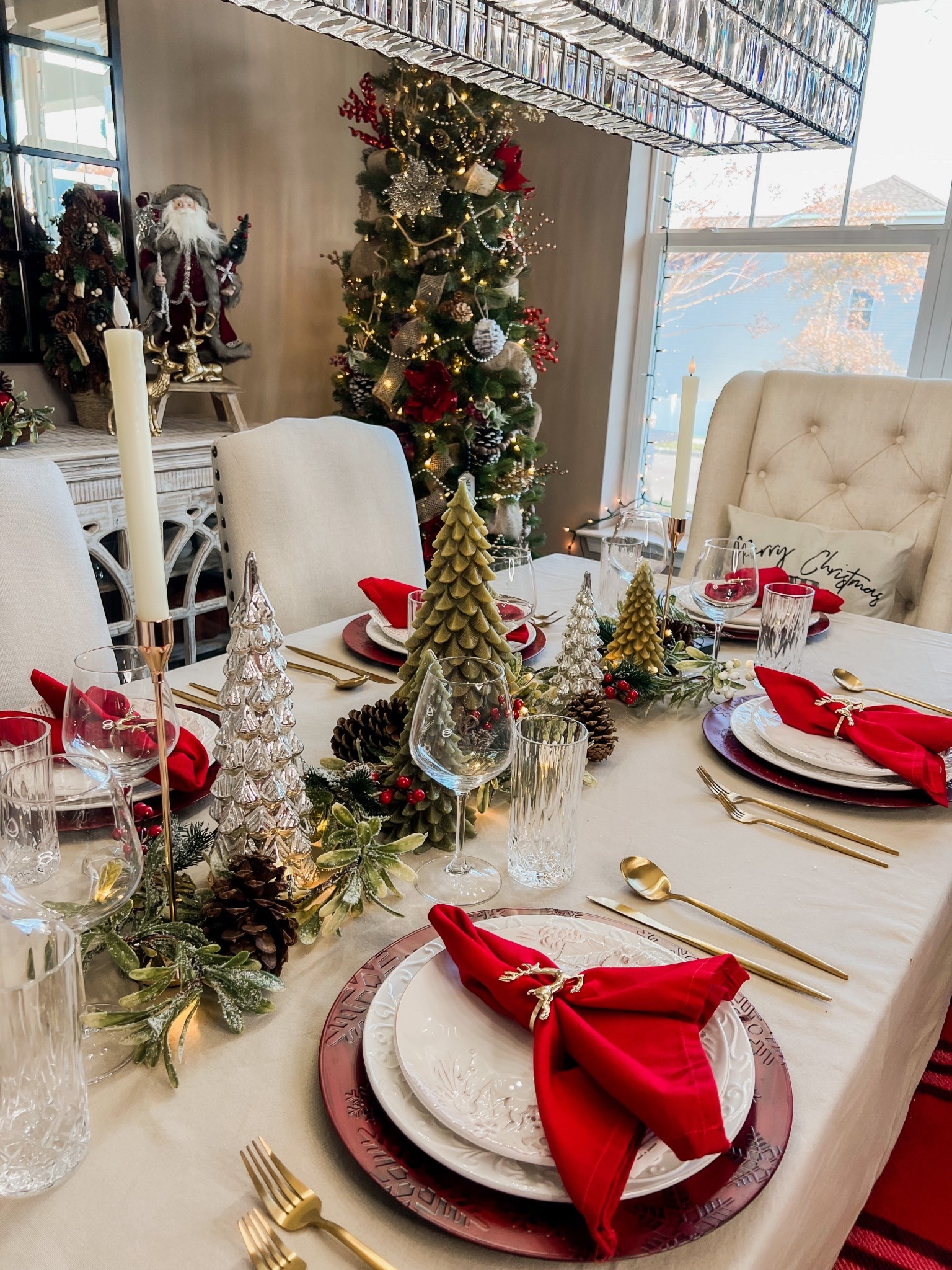 Christmas Dining Setup 🎄✨


Christmas dining table, Christmas dining, Christmas dinner table, Christmas centerpiece, Christmas table decor, Christmas Tablescape, Holiday decor, holiday decorations, Christmas decor, Christmas decorations, Christmas tree, holiday, holiday home decor, home decor, chic holiday decor, neutral holiday decor, neutral christmas decor, decorating, Christmas ornaments, holiday stockings, mantle, holiday mantle, Christmas stockings, garland, holiday dining table, Christmas dining table, holiday tabletop, holiday table decor, holiday Tablescape, holiday table, Christmas, dining Tablescape 

#LTKHoliday #LTKHome #LTKSeasonal