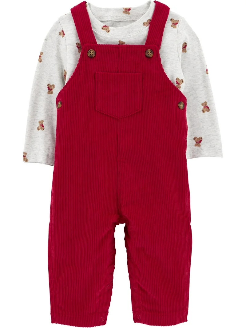 Carter's Child of Mine Baby and Toddler Boy Overalls Set, 2-Piece Sizes 0/3-24 Months - Walmart.c... | Walmart (US)