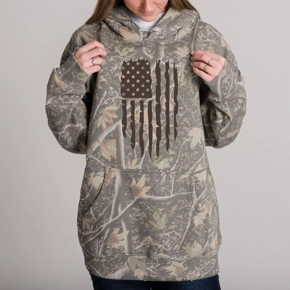 American Flag Distressed - Camo Hoodie | Target