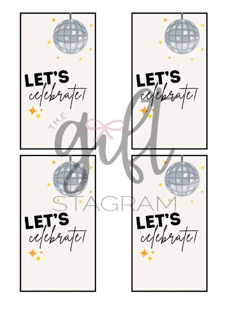 Let's Celebrate Gift Tag | DIGITAL DOWNLOAD | Celebration Gift Tag | Birthday, Graduation, Big Ev... | Etsy (US)