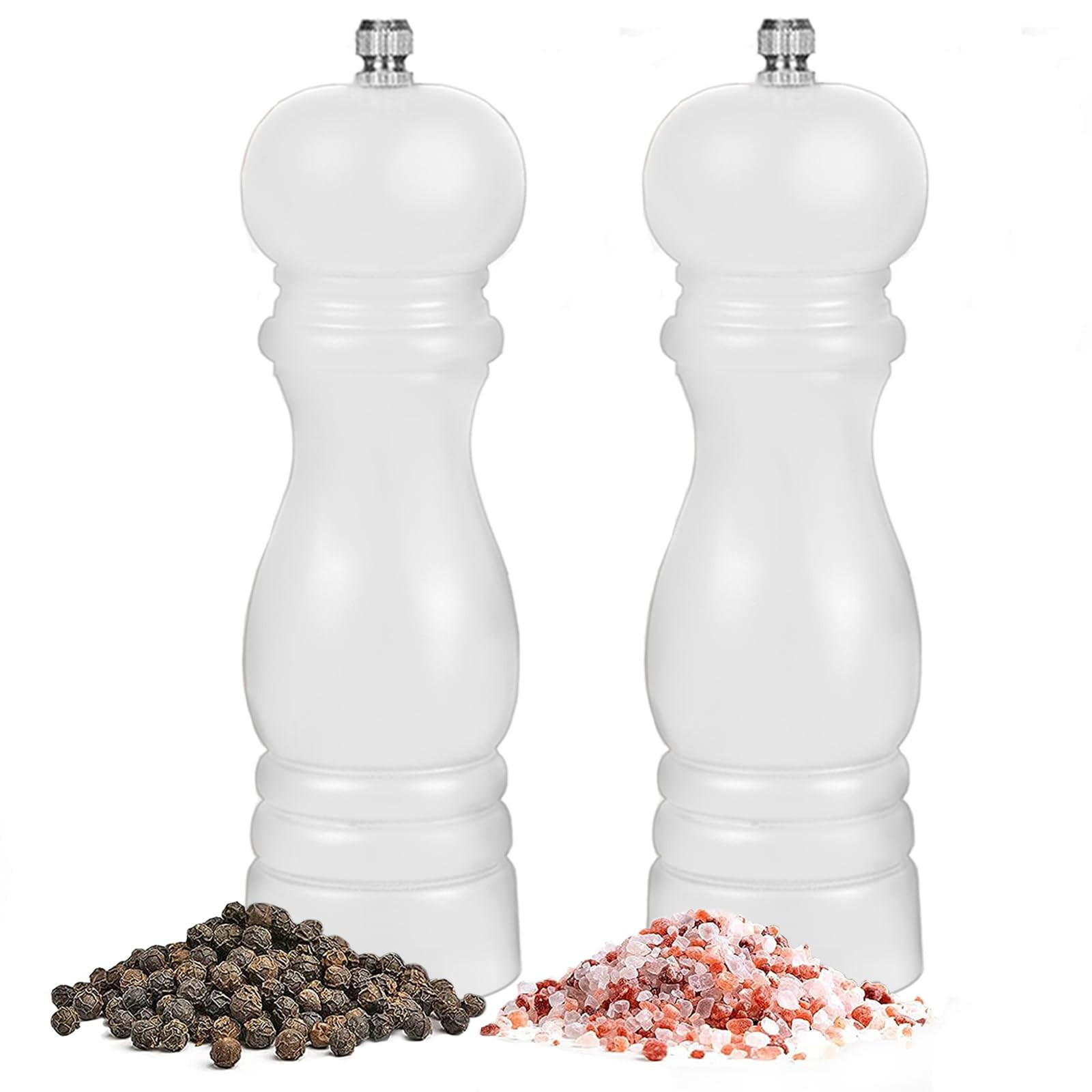 Salt and Pepper Grinder Set of 2 - Wood Salt and Pepper Mill with Adjustable Coarseness Ceramic C... | Amazon (US)