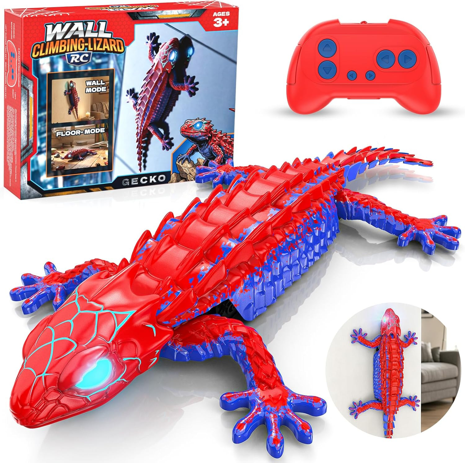 RC Wall Climbing Gecko, Rechargeable Remote Control Robot for Kids | Amazon (US)