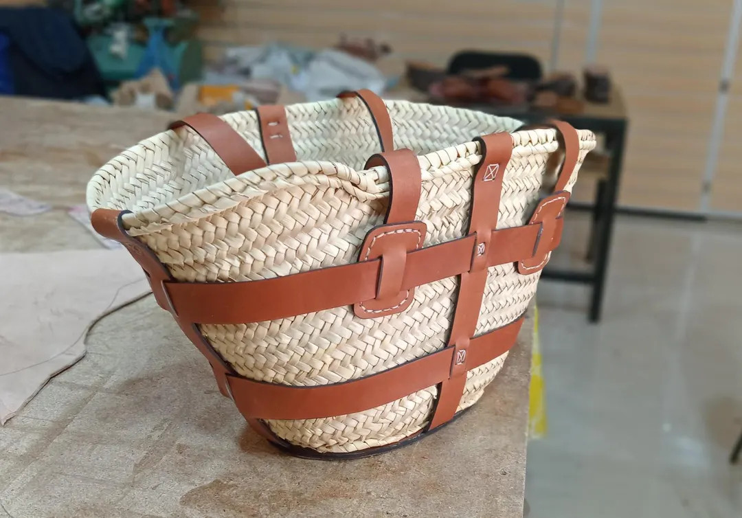 Authentic Handmade Straw Bag With Leather Straps - Etsy | Etsy (US)