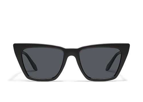 Quay - Womens Sunglasses, Polarized Cat Eye Lenses with UV Protection (Call The Shots, Black) | Amazon (US)