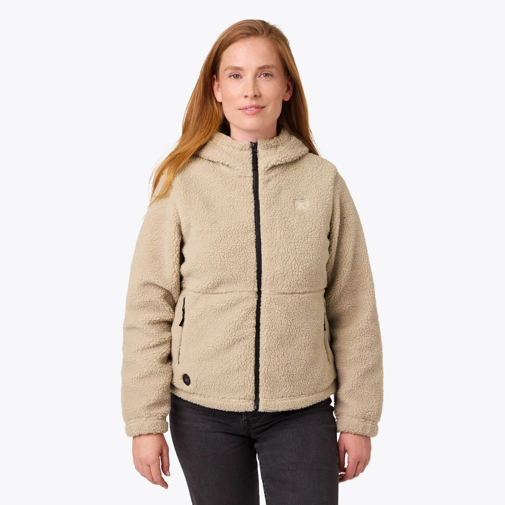 Upland Full Zip High-Pile Hoodie Women's - Coffee | Fieldsheer