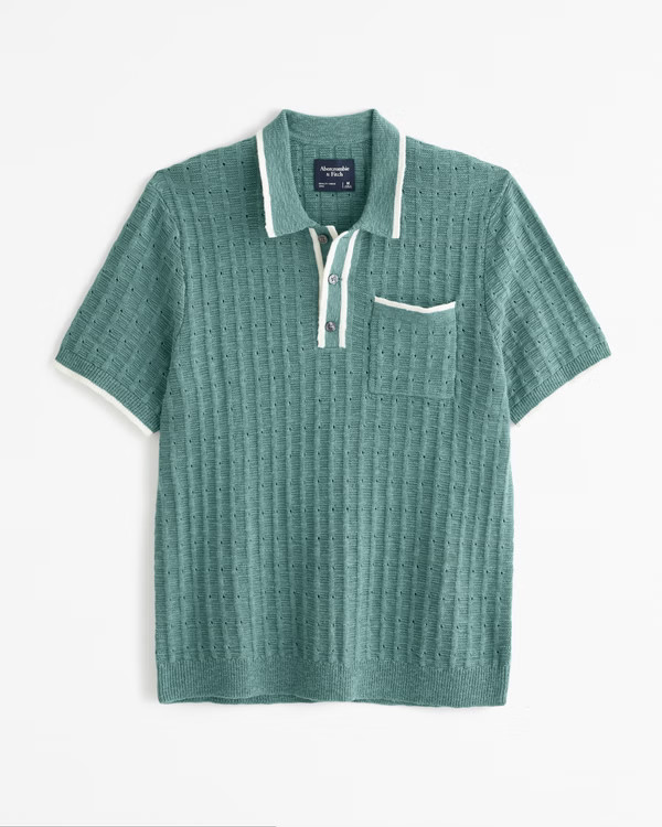Men's Sideline-Style Sweater Polo | Men's Tops | Abercrombie.com | Abercrombie & Fitch (US)