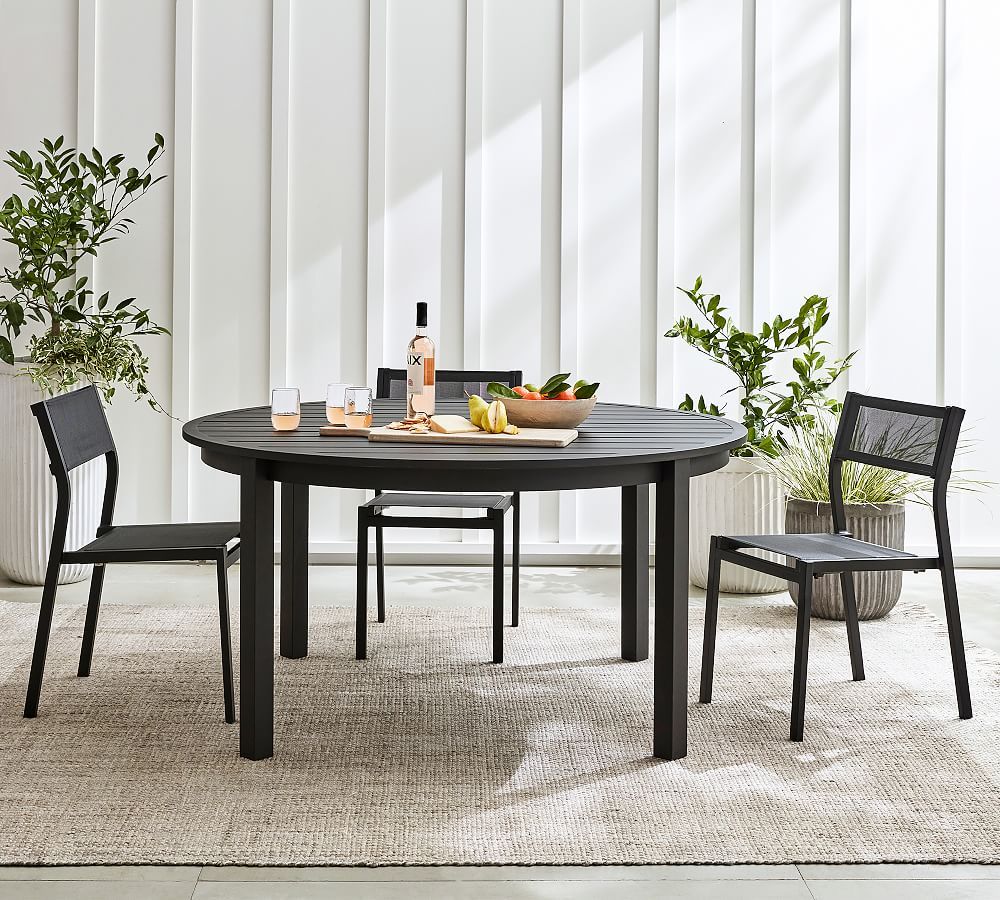 Malibu Metal Round Outdoor Dining Table (40") | Pottery Barn (US)