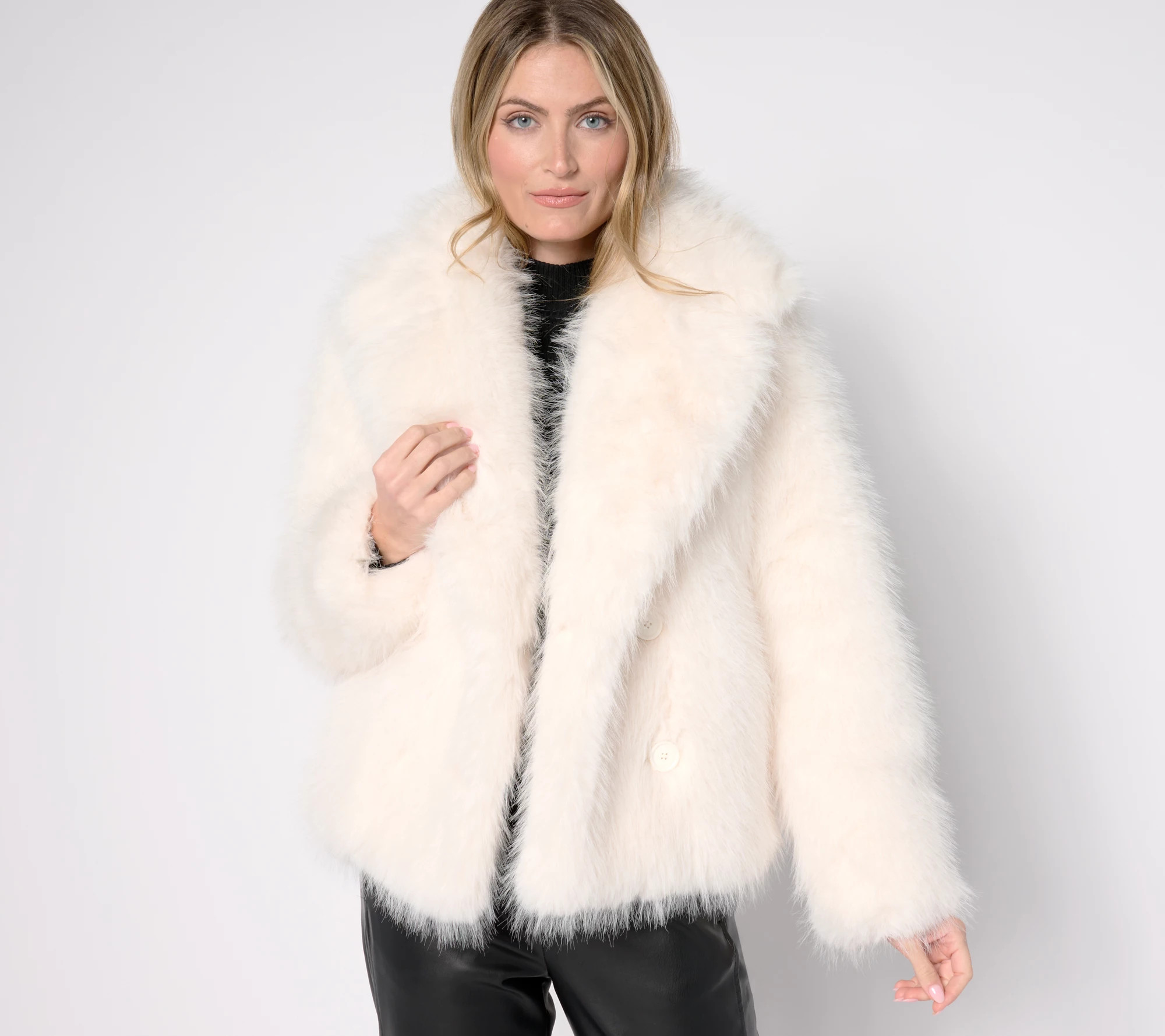 Make Your Selection: Donna Salyers Fabulous Furs Sofia Swish Faux Fur Coat | QVC