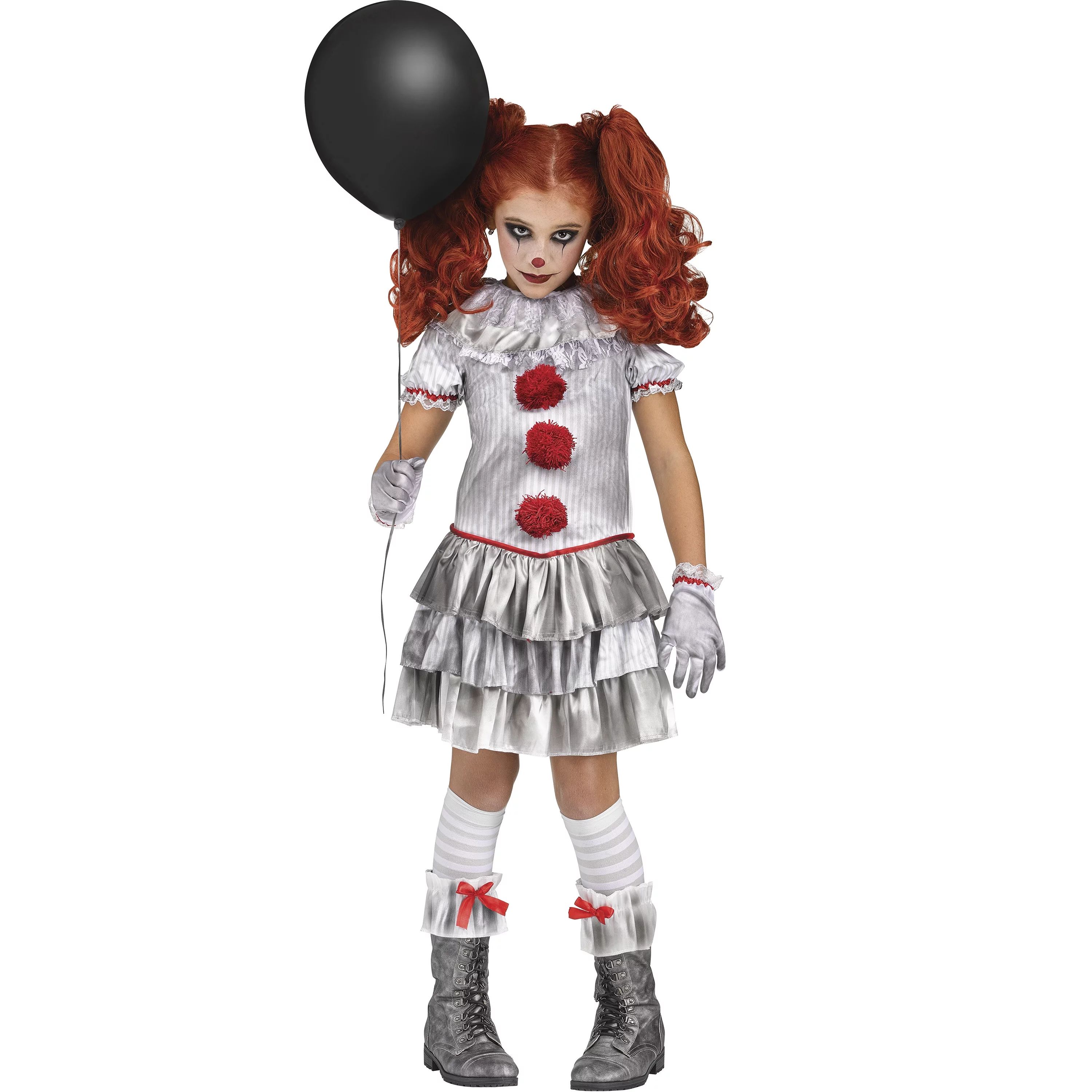 Fun World Inc. Carnevil Clown Halloween Scary Costume Female, Child 4-10, Multi-Color | Walmart (US)