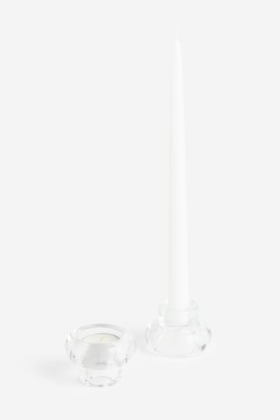 Glass Candle Holder - Transparent - Home All | H&M US | H&M (US + CA)