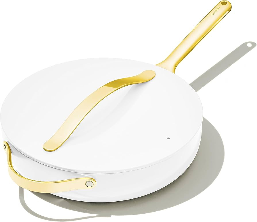 Caraway Nonstick Ceramic Sauté Pan with Lid (4.5 qt, 11.8") - Non Toxic, PTFE & PFOA Free - Oven... | Amazon (US)