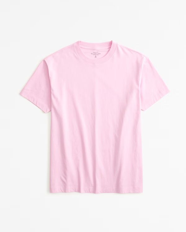 Women's Essential Premium Polished Oversized Tee | Women's Tops | Abercrombie.com | Abercrombie & Fitch (US)