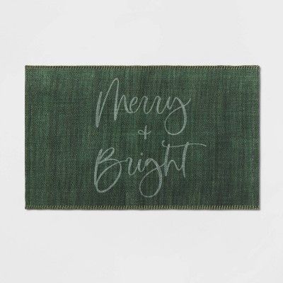 34" x 20" Sentiment Rug Green - Threshold™ | Target