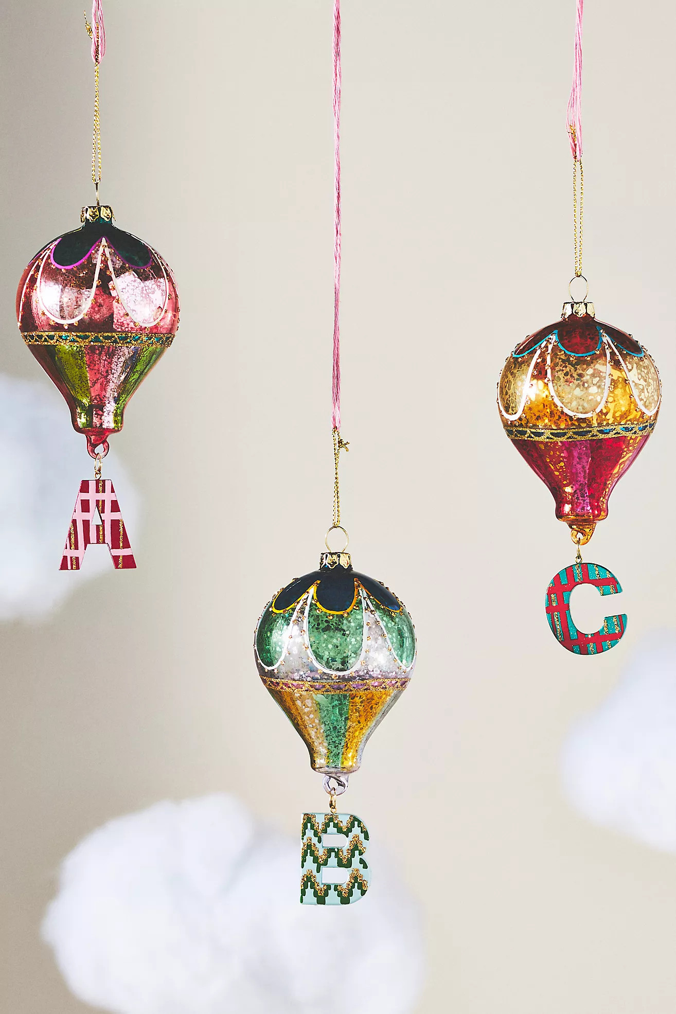 Hot Air Balloon Monogram Ornament | Anthropologie (US)