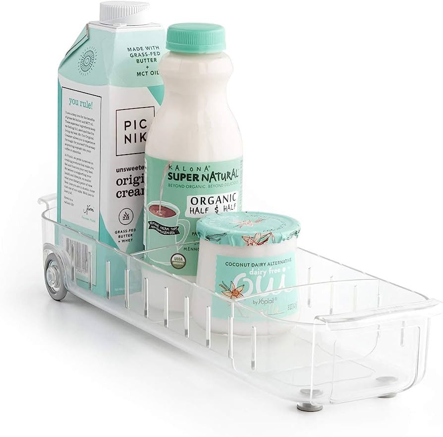 YouCopia RollOut Fridge Caddy, 4" Wide, Clear | Amazon (US)