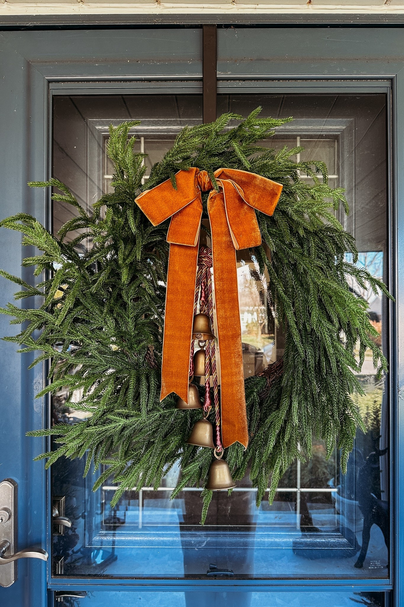 My favorite winter wreath and velvet ribbon
The brass bells are thrifted

#LTKHome #LTKFindsUnder50 #LTKHoliday