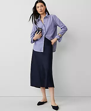Bias Midi Slip Skirt | Ann Taylor (US)