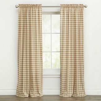 Kate Aurora Country Farmhouse Plaid Gingham Buffalo Check Window Curtains | Target