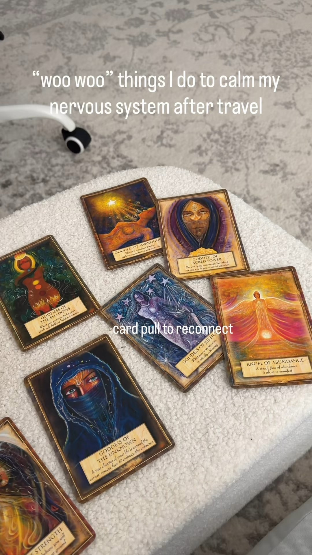 I didn’t realize how much travel throws off my nervous system until I started doing these 🫠

These are the little “woo woo” things I come back to every time I need to feel like myself again, especially after being around a lot of people… think airports, busy restaurants, long days out, all of it:

• Card pull to reconnect and check in with my energy
• Sound bowl for heart clearing, releasing anything I picked up around other people
• Smudge spray to clear my energy + reset the space
• Crystals + natural materials because touching something real instantly grounds me
• Sensory reset through scent (also so good for easing muscle tension and recovery)
• Jade comb scalp massage… this one relaxes my whole body

You don’t have to do all of these. Start small and find one that works best for you. That’s really the whole point.

If you’ve been feeling off, overstimulated, or just not like yourself lately… try one and see how you feel 🤍

You can shop everything I use in the link in my bio + my LTK.

#nervoussystemregulation #selfcareroutine #wellnesshabits #holisticwellness #energyhealing

#LTKTravel #LTKdayinmylife #LTKmorningroutine