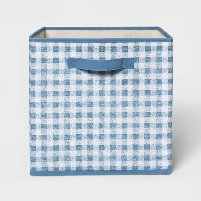 13" Fabric Gingham Storage Bin - Pillowfort™ | Target