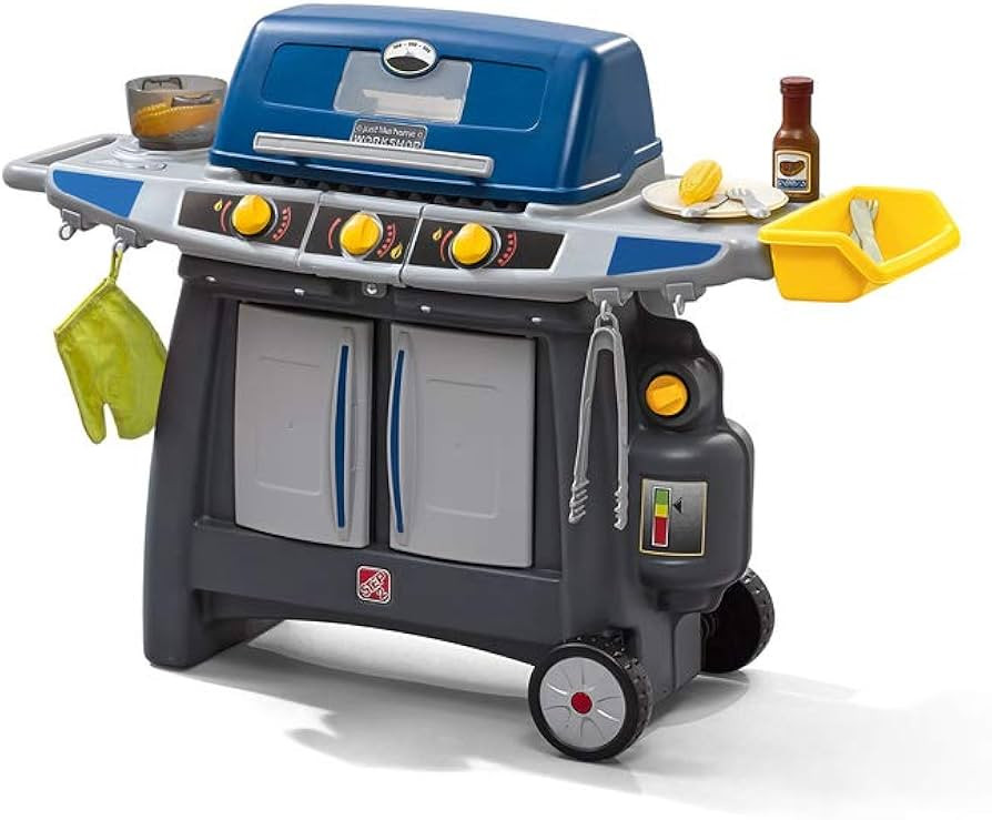 Step2 Sizzle & Smoke BBQ Grill Playset – Includes 15 Toy Grill Accessories, Interactive Feature... | Amazon (US)