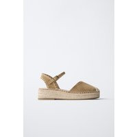 Zara - Topstitched Espadrilles - Brown - 7 (10.0 Inches) - Kids | Zara US