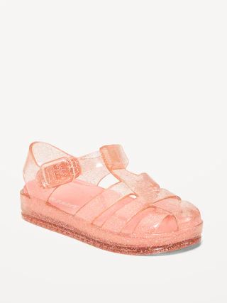 Shiny-Jelly Fisherman Sandals for Toddler Girls | Old Navy (US)