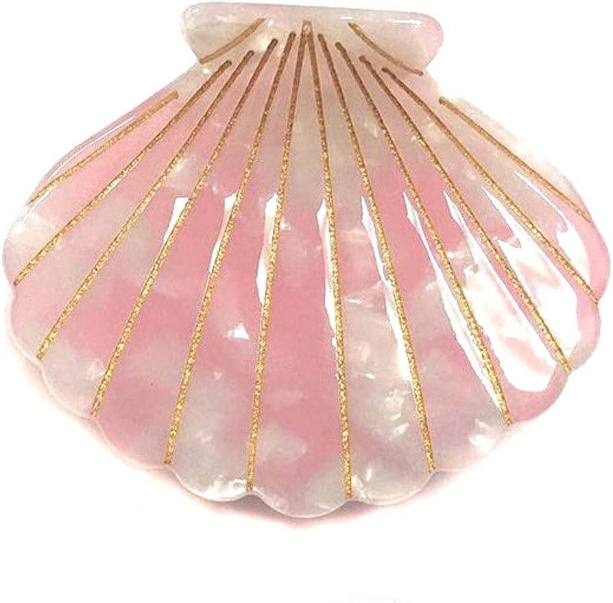 Shell Jaw Clip Hair Claw Clip Clamps Resin Hair Clips Marble Pattern Hairpins Hair Accessories fo... | Amazon (US)