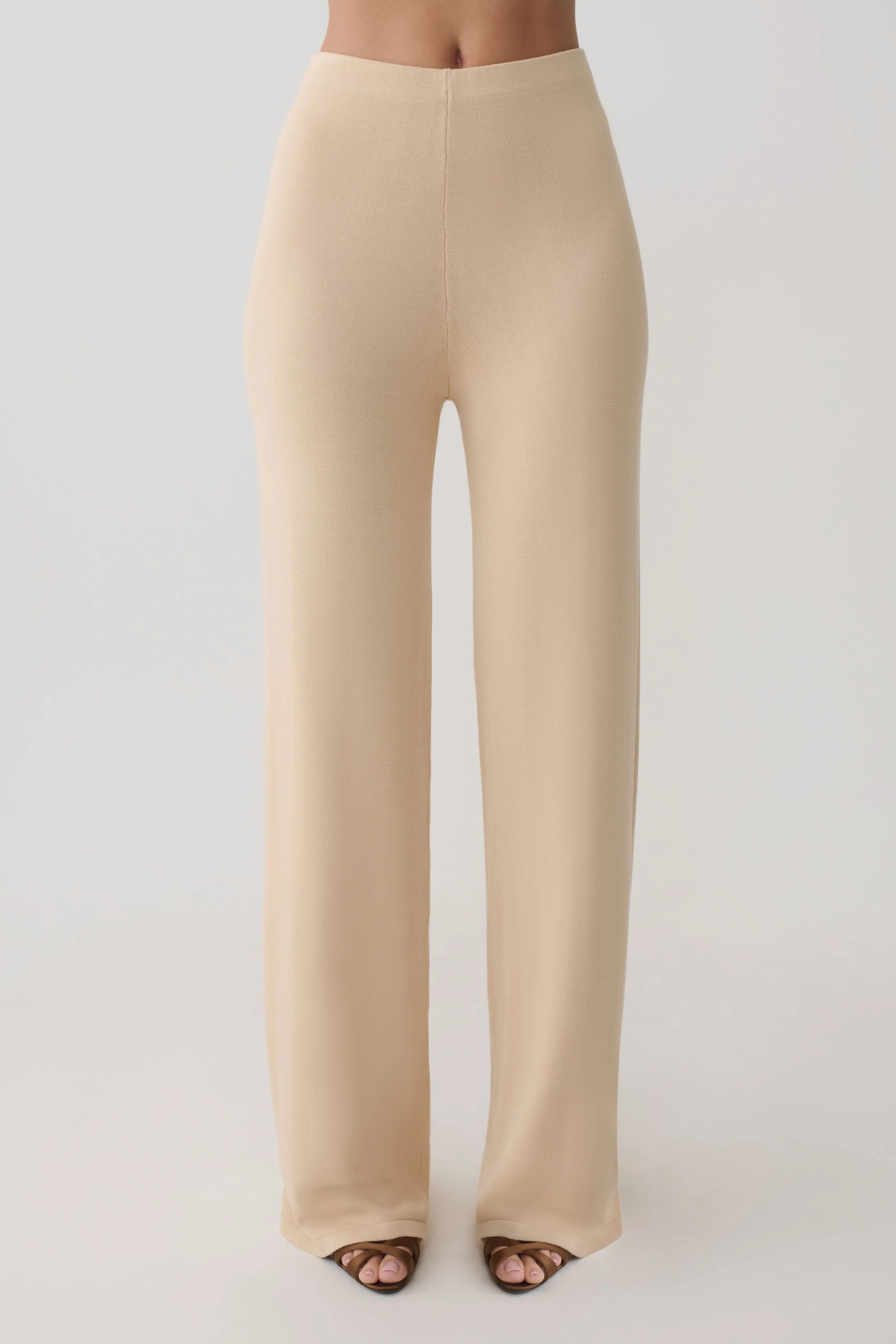 Tula Knit Pants - Natural | Meshki UK