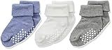 Jefferies Socks unisex baby Non-skid Cotton Turn Cuff 3 Pair Pack Socks, Boy Multi, 12-24 Months US | Amazon (US)