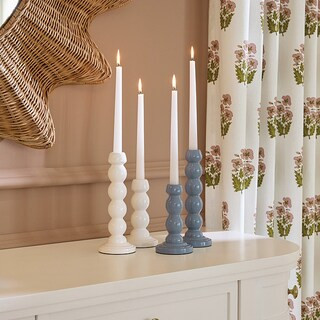 Set of 2 Flynn Taper Candleholders - Cornflower - Ballard Designs | Ballard Designs, Inc.