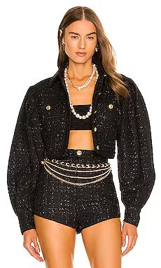 ASSIGNMENT Dionne Cropped Jacket in Black from Revolve.com | Revolve Clothing (Global)