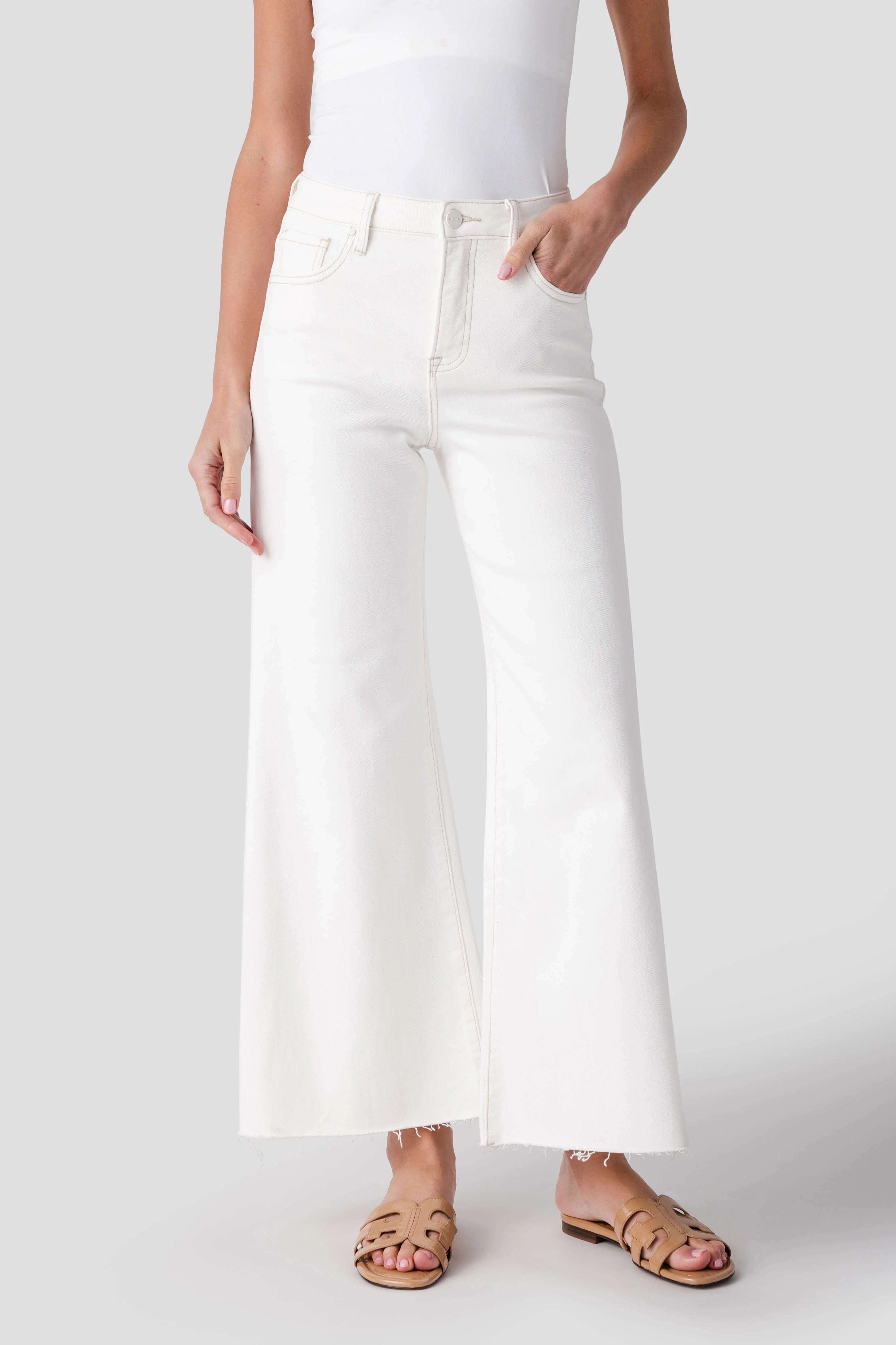 Risen Frannie Palazzo Raw Hem | Social Threads