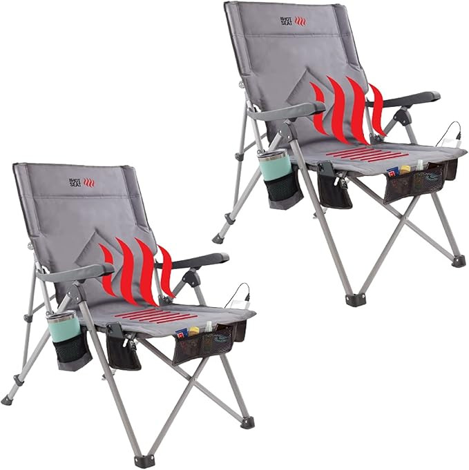 POP Design The Hot Seat, USB Heated Portable Camping Chair, Perfect for Outdoor, Sports, Beach, o... | Amazon (US)