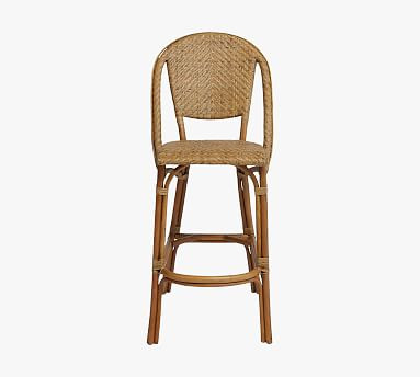 OPEN BOX: Alanis Rattan Bar &amp; Counter Stools | Pottery Barn (US)