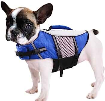 Dog Life Jacket Swimming Vest Lightweight High Reflective Pet Lifesaver with Lift Handle, Leash R... | Amazon (US)