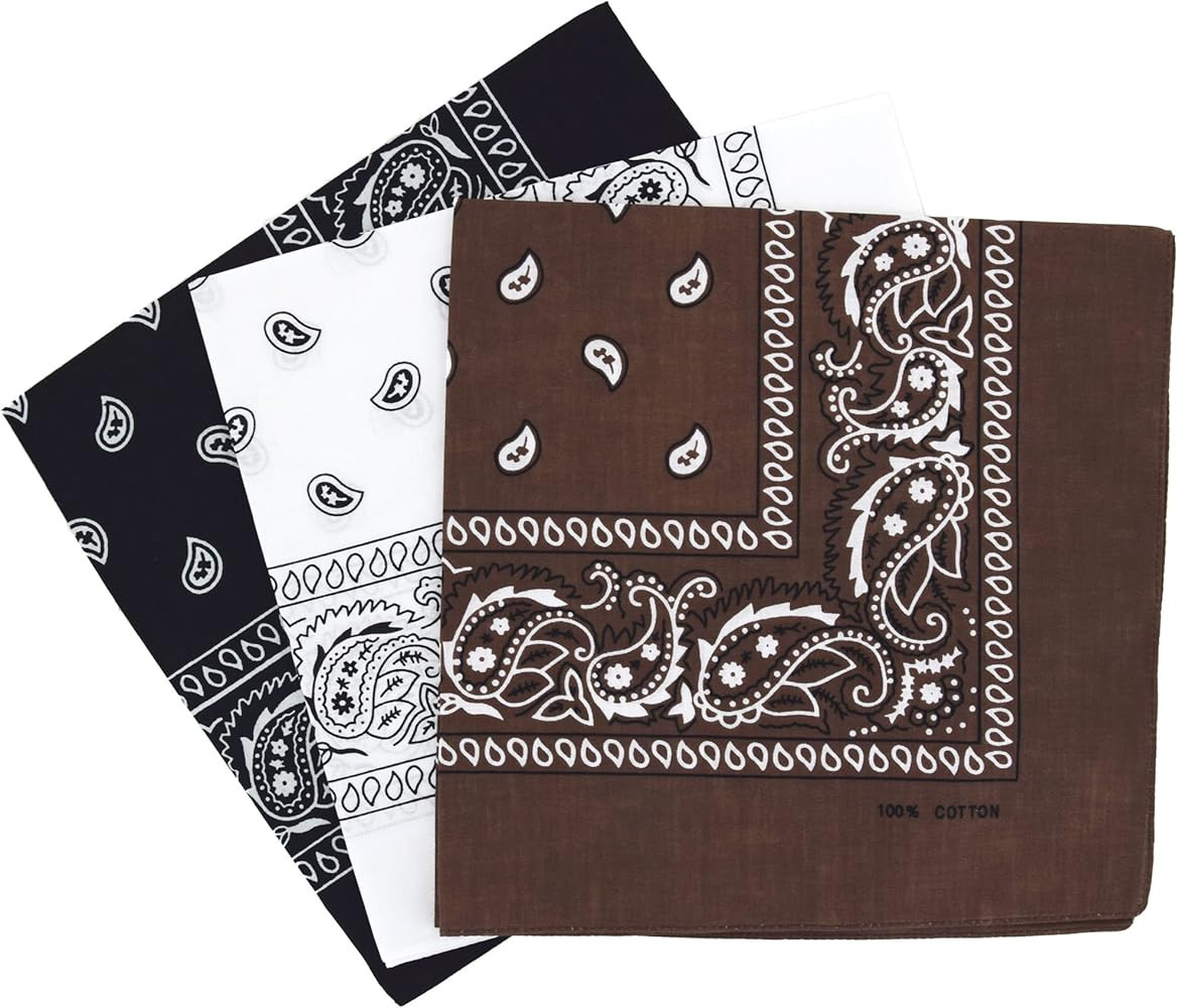 Cotton Paisley Bandana Scarf Headband 3 Pack | Amazon (UK)