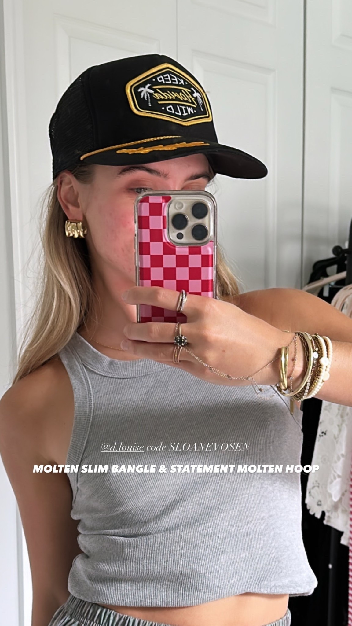 @d.louise code SLOANEVOSEN MOLTEN SLIM BANGLE & STATEMENT MOLTEN HOOP