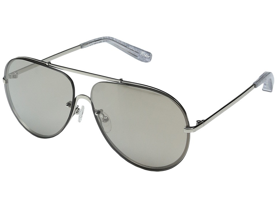 Elizabeth and James - Rider (Silver/Smoke Mono Flash Lens) Fashion Sunglasses | Zappos